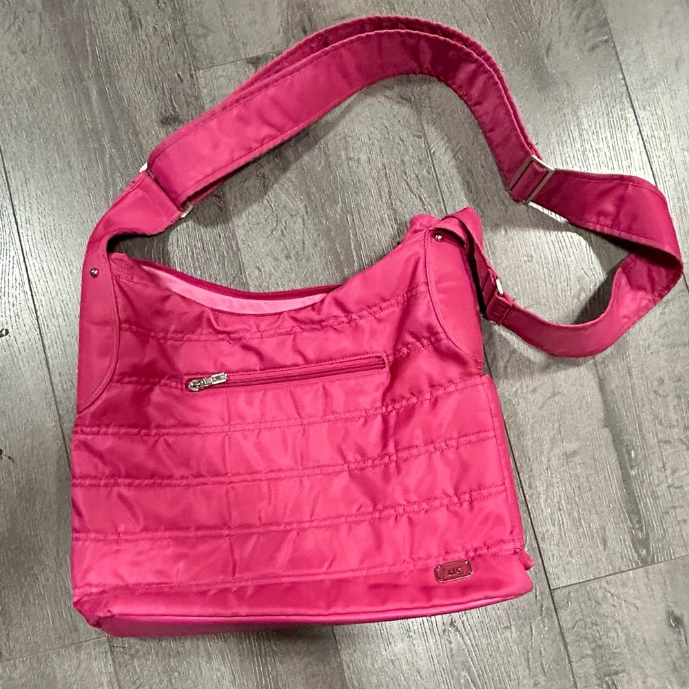 LUG PINK RASPBERRY LARGE CABLE CAR SHOULDER BAG